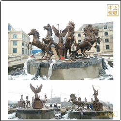 酒店小區廣場(chǎng)銅馬雕塑擺件