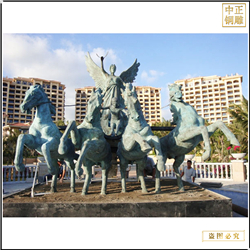 小區景觀(guān)銅馬雕塑