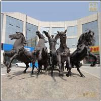 廣場(chǎng)大型景觀(guān)銅馬銅雕塑