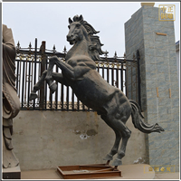 景觀(guān)2.6米銅馬雕塑