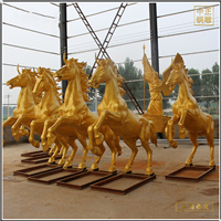 群馬拉車(chē)景觀(guān)雕塑