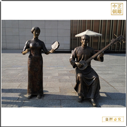 現代街頭小品人物景觀(guān)雕塑
