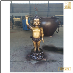 小孩招手銅雕塑鑄造廠(chǎng)