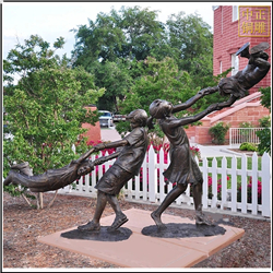 小區景觀(guān)人物銅雕塑